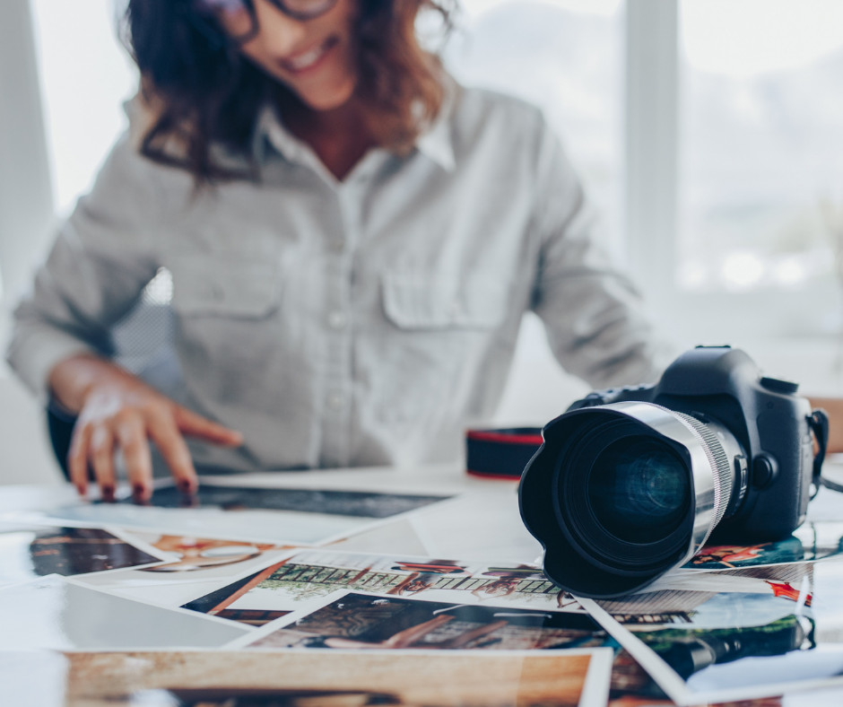 Looking at photographs