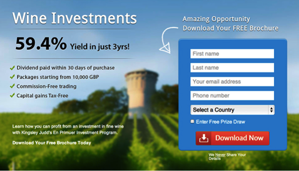 landing page